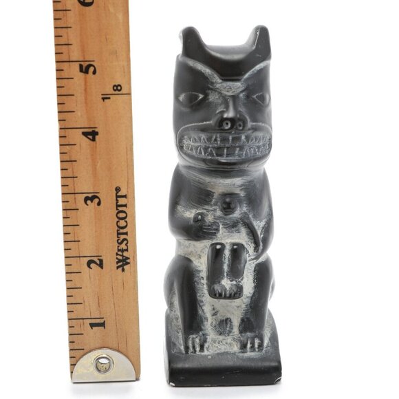 Vintage Grizzly Bear Totem Figurine Native Swityk Canada First Nations Figurine - Picture 2 of 7